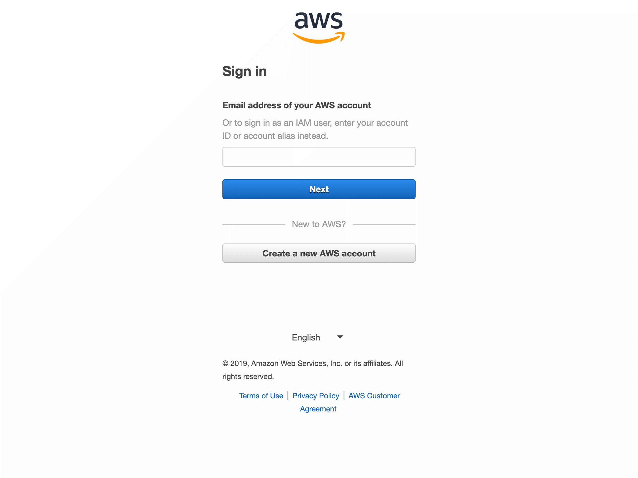 Log in to your AWS Management Console.